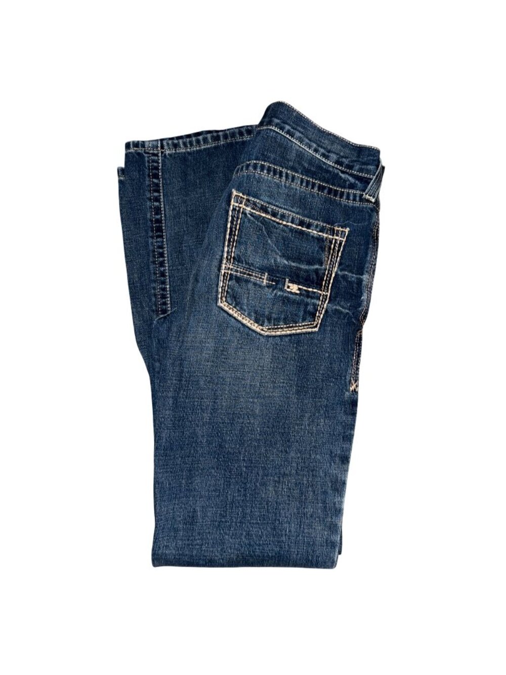 Ariat M5 Straight Leg Jeans Mens 31 35 Medium Wash Blue Embroidered Pockets